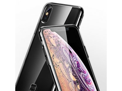 Transparent Key zesílené pouzdro s gelovým rámem iPhone XS Max černé (WIAPIPH65-QA01)