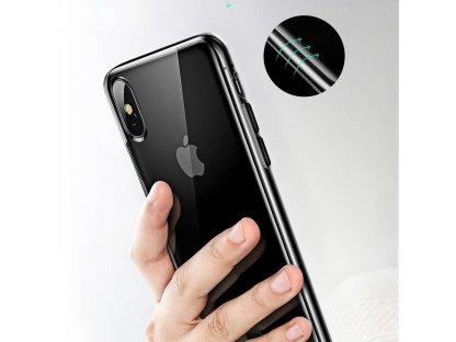 Transparent Key zesílené pouzdro s gelovým rámem iPhone XS / X průsvitné (WIAPIPH58-QA02)