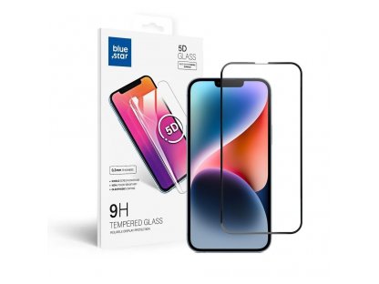 Tvrzené sklo Blue Star 5D pro iPhone 13 Pro Max 6,7" (vhodné pro lepení), černé