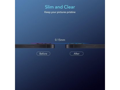 TVRZENÉ SKLO ESR ČOČKA FOTOAPARÁTU 2-PACK IPHONE 12 ČIRÉ