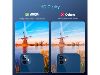 TVRZENÉ SKLO ESR ČOČKA FOTOAPARÁTU 2-PACK IPHONE 12 ČIRÉ