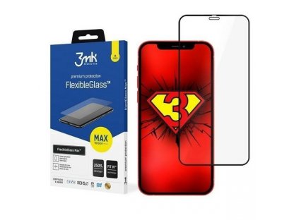 Tvrzené sklo FlexibleGlass Max iPhone 12 Pro Max 6,7" černé