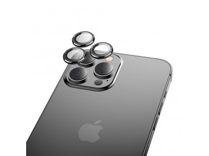 Tvrzené sklo na fotoaparát pro iPhone 13 Pro / iPhone 13 Pro Max metal black (V12)