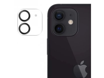 Tvrzené sklo Shining Series s plnou čočkou fotoaparátu pro iPhone 12 mini - černé (JR-PF686)