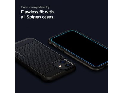 Tvrzené sklo Spigen Alm Glass Fc 2-Pack iPhone 12 Mini černé