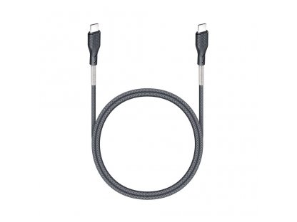 Uhlíkový kabel typu USB-C vs typ USB-C 3.0 QC Power Delivery PD60W CB-02C černý 1 metr