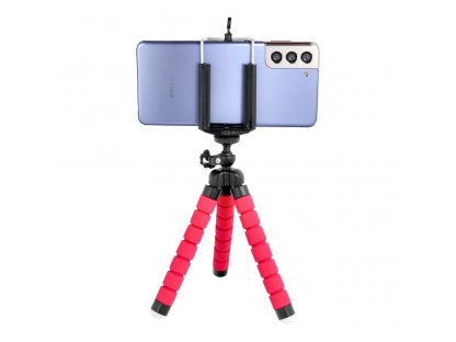 Univerzální držák telefonu pro selfie TRIPOD stojan červený