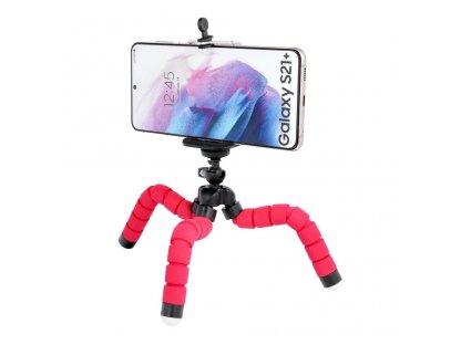 Univerzální držák telefonu pro selfie TRIPOD stojan červený