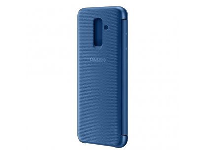 Wallet Cover pouzdro typu kniha s kapsou na karty Samsung Galaxy A6+ 2018 modré (EF-WA605CLEGWW)