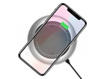 Whirlwind Wireless Charger bezdrátová nabíječka Qi s ventilátorem (CCALL-XU0S) stříbrná