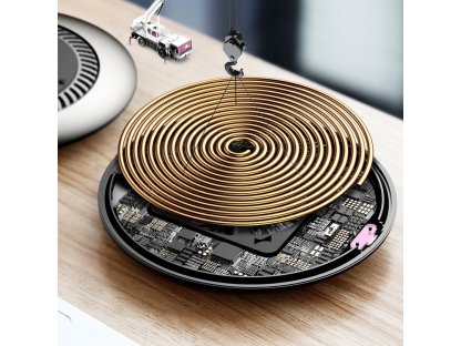 Whirlwind Wireless Charger bezdrátová nabíječka Qi s ventilátorem (CCALL-XU0S) stříbrná