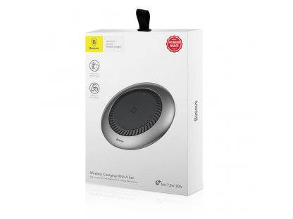 Whirlwind Wireless Charger bezdrátová nabíječka Qi s ventilátorem (CCALL-XU0S) stříbrná