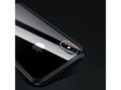 Wozinsky Full Magnetic Case magnetický 360 přední a zadní kryt s integrovaným sklem Xiaomi Redmi Note 8T černý-transparentní