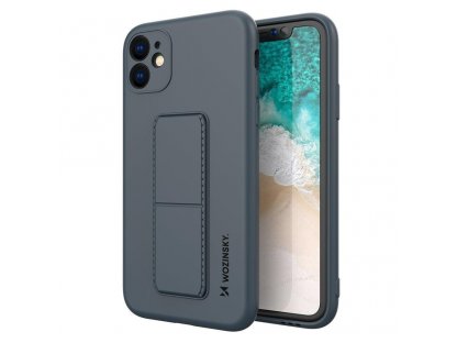 Wozinsky Kickstand Case flexibilní silikonové pouzdro se stojánkem Samsung Galaxy A12 modré