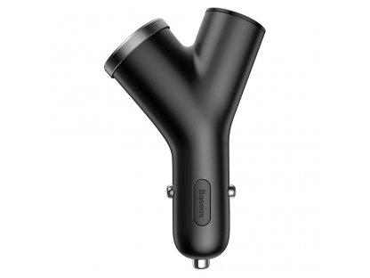 Y Type Car Charger nabíječka do auta 2x USB + zásuvka zapalovače 3.4A černá (CCALL-YX01)