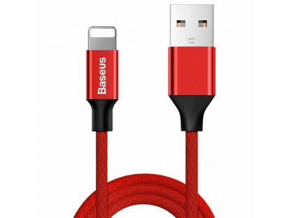 Yiven kabel v materiálovém opletení USB / Lightning 1,8M červený (CALYW-A09)