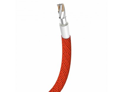 Yiven kabel v materiálovém opletení USB / Lightning 1,8M červený (CALYW-A09)