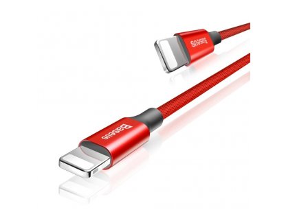 Yiven kabel v materiálovém opletení USB / Lightning 1,8M červený (CALYW-A09)