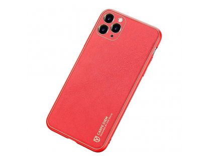 Yolo elegantní pouzdro z eko kůže iPhone 11 Pro Max červené