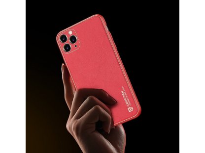 Yolo elegantní pouzdro z eko kůže iPhone 11 Pro Max červené