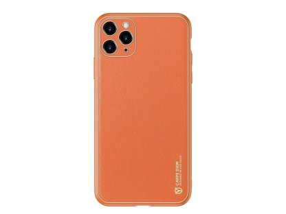 Yolo elegantní pouzdro z eko kůže iPhone 11 Pro oranžové