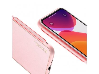 Yolo elegantní pouzdro z eko kůže iPhone 11 Pro růžové