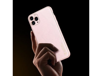 Yolo elegantní pouzdro z eko kůže iPhone 11 Pro růžové