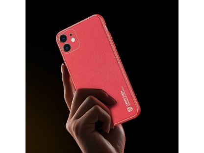 Yolo elegantní pouzdro z eko kůže iPhone 12 mini červené