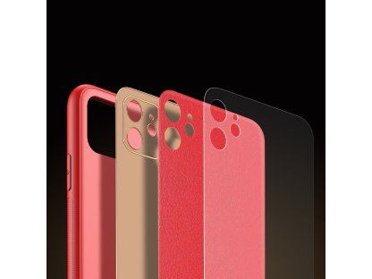 Yolo elegantní pouzdro z eko kůže iPhone 12 mini červené