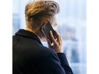 Yolo elegantní pouzdro z eko kůže iPhone 12 Pro / iPhone 12 černé