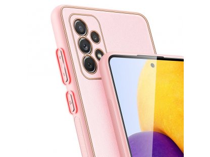 Yolo elegantní pouzdro z eko kůže Samsung Galaxy A72 4G růžové