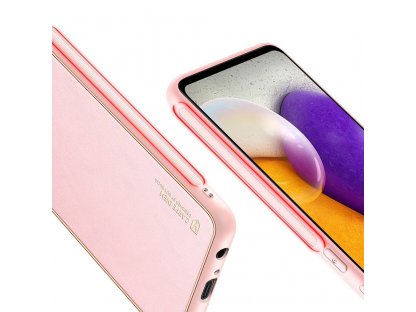 Yolo elegantní pouzdro z eko kůže Samsung Galaxy A72 4G růžové