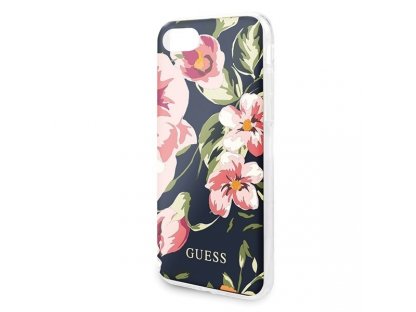 Zadní kryt iPhone 7/8/SE 2020 granatowy/navy N°3 Flower Collection Shiny