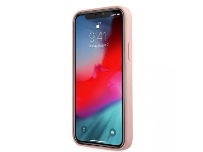 Zadní kryt pro iPhone 12/12 Pro 6,1" růžový se zeleným nápisem silikonový Vintage