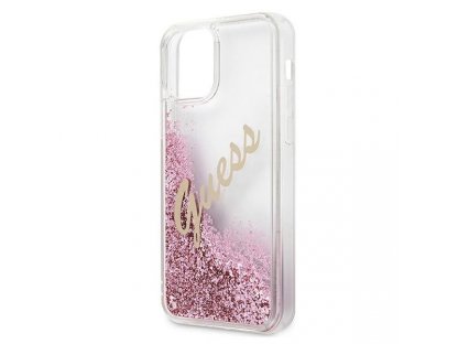 Zadní kryt pro iPhone 12 mini 5,4" růžový Glitter Vintage Script