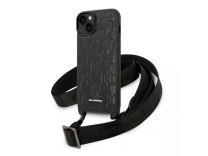 Zadní kryt pro iPhone 14 Plus 6,7" černý Monogram Plaque Logo Strap