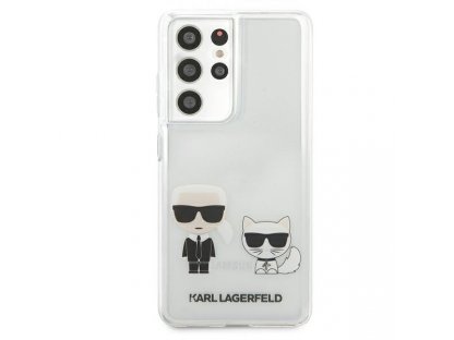 Zadní kryt pro Samsung Galaxy S21 Ultra G998 Transparent Karl & Choupette KLHCS21LCKTR