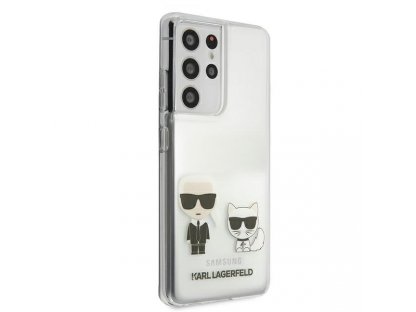 Zadní kryt pro Samsung Galaxy S21 Ultra G998 Transparent Karl & Choupette KLHCS21LCKTR