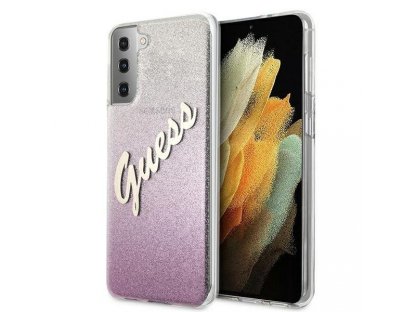 Zadní kryt pro Samsung Galaxy S21Plus G996 růžový Glitter Gradient Script