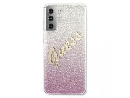 Zadní kryt pro Samsung Galaxy S21Plus G996 růžový Glitter Gradient Script