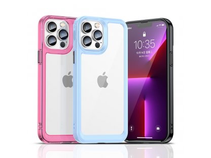 Zadní kryt  s gelovým rámečkem  pro iPhone 12 Pro růžové