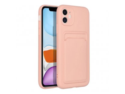 Zadní kryt s kapsou na karty pro iPhone 11 růžový