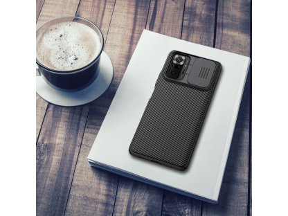 Zadní kryt s krytkou kamery CAMSHIELD pro XIAOMI REDMI NOTE 10 PRO ČERNÝ