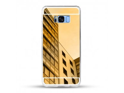 Zrcadlový kryt na Samsung Galaxy A8 zlatý