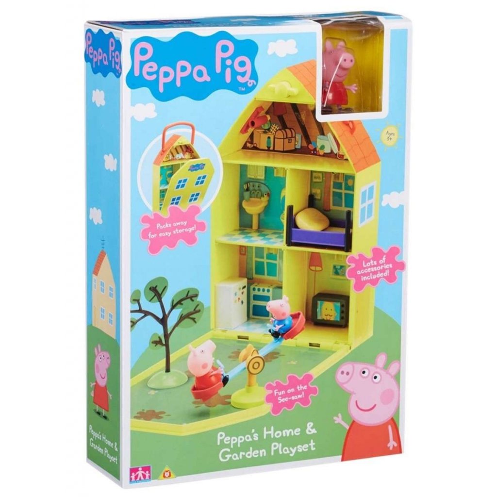 Hrací set Peppa Pig 6156 - luxusní domek přenosný a houpačka