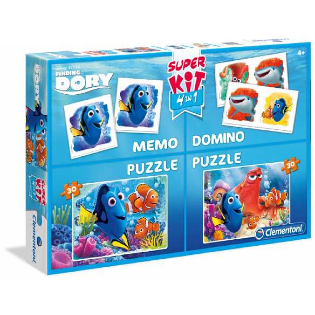 Puzzle 08213 - Hledá se Dory - 2x30 dílků +memo+domino