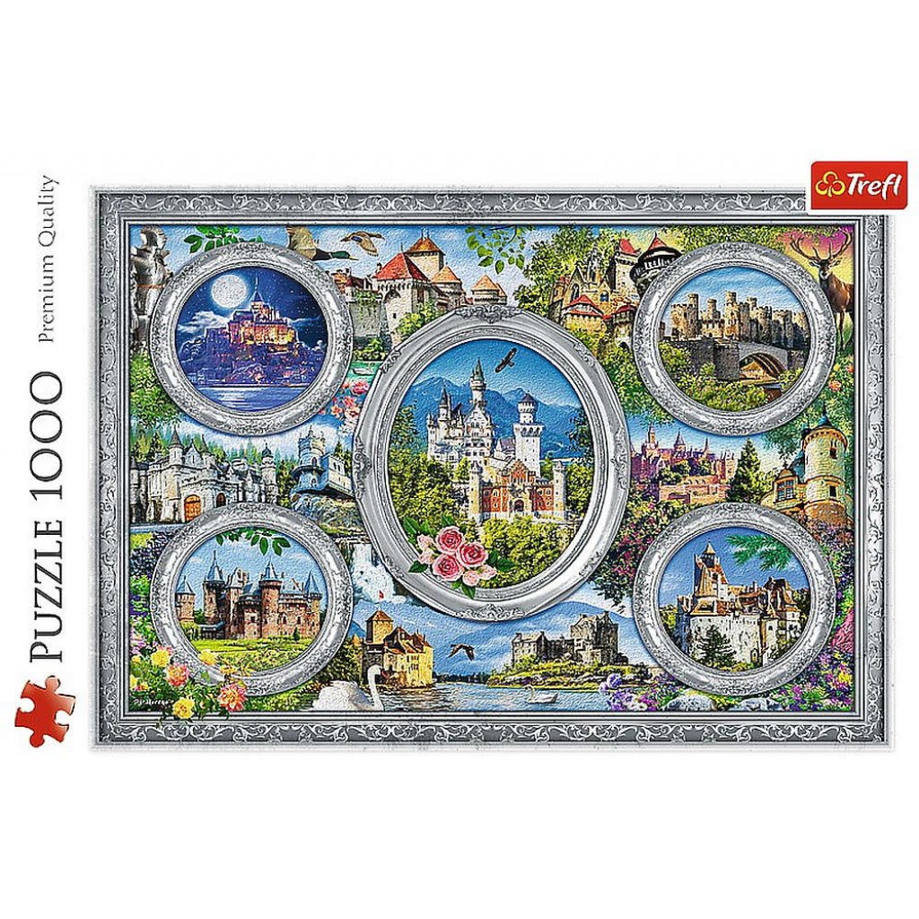 Puzzle 10583 Světové zámky a hrady koláž 1000 dílků