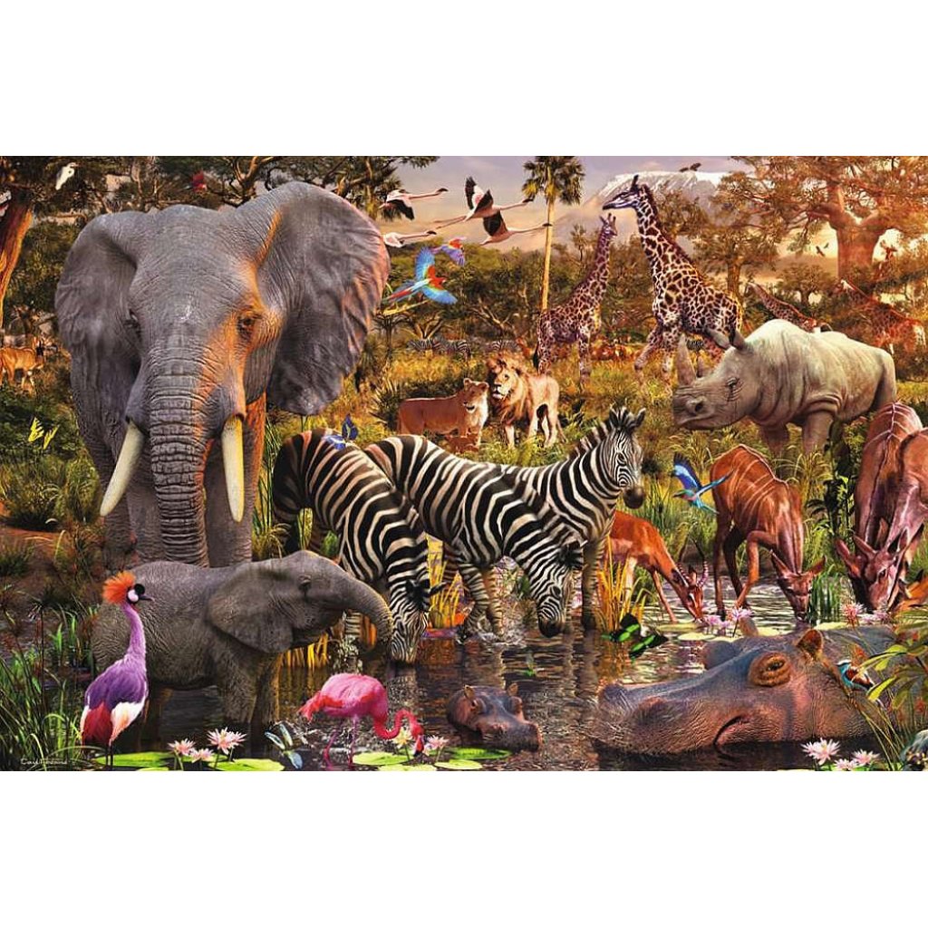Puzzle 17037 Africká zvířata 3000 dílků
