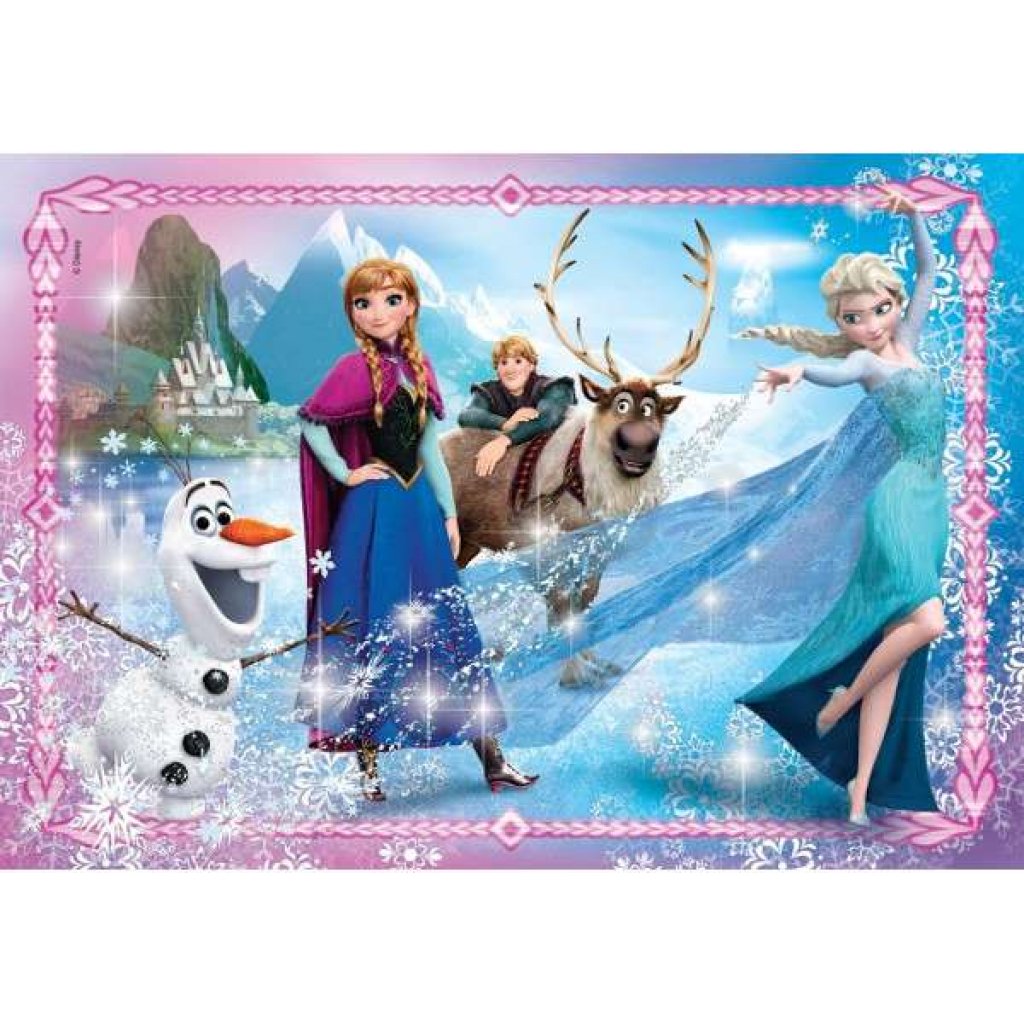 Puzzle 20133 - Frozen - Ledové království s ozdobami - 104 dílků 