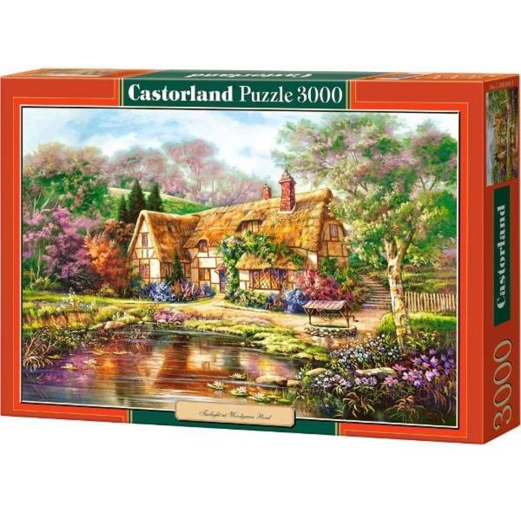 Puzzle 300365 - Soumrak u Woodgreen rybníka - 3000 dílků